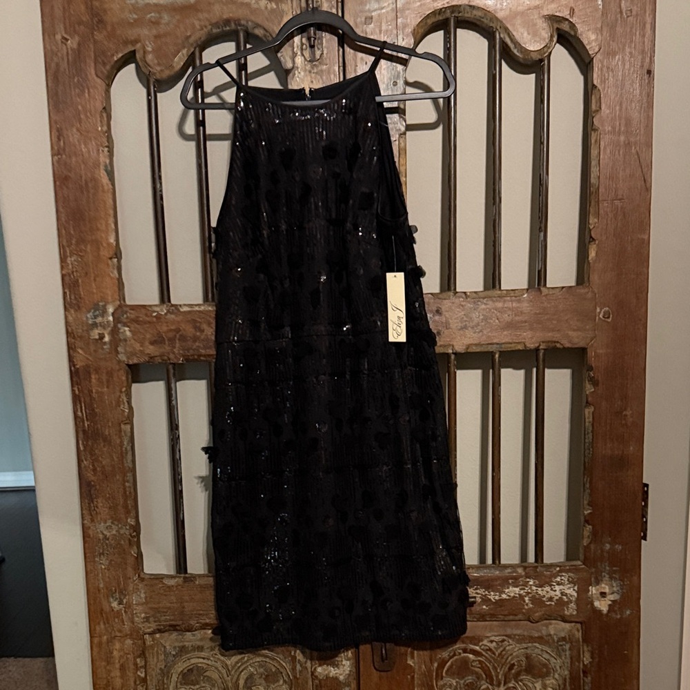 Eliza J Black Sequin Dress